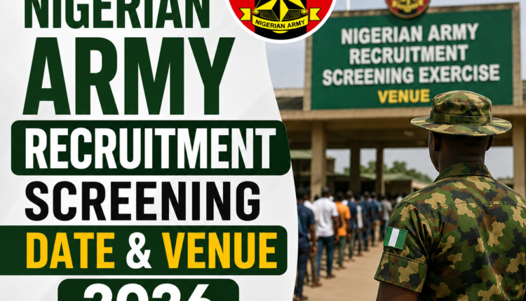 Nigerian Army Recruitment Screening Date